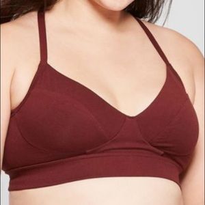 Colsie Small Burgundy Strappy Bralette W/ Cutout